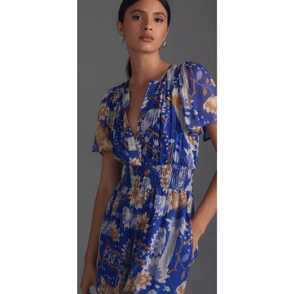 Anthropologie The Somerset Jumpsuit: Chiffon Edition Sz Small - Picture 2 of 8